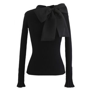 Black Bow Turtleneck